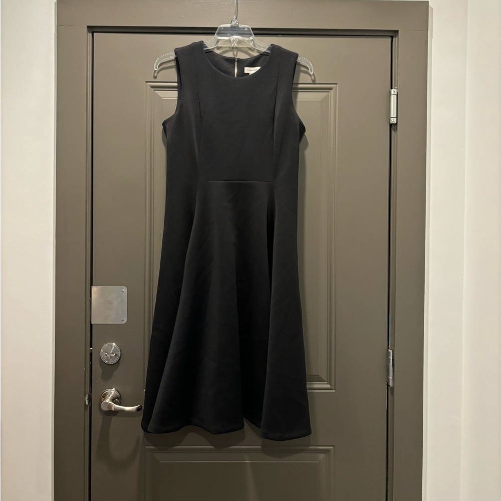 Calvin Klein Black Sleeveless A-Line Dress